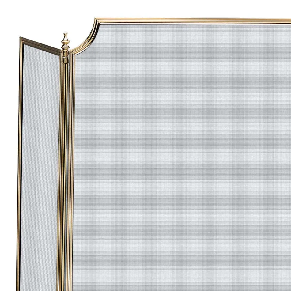 Gnistfanger med fint sort mesh og messing Made in Italy - Whale Viadurini