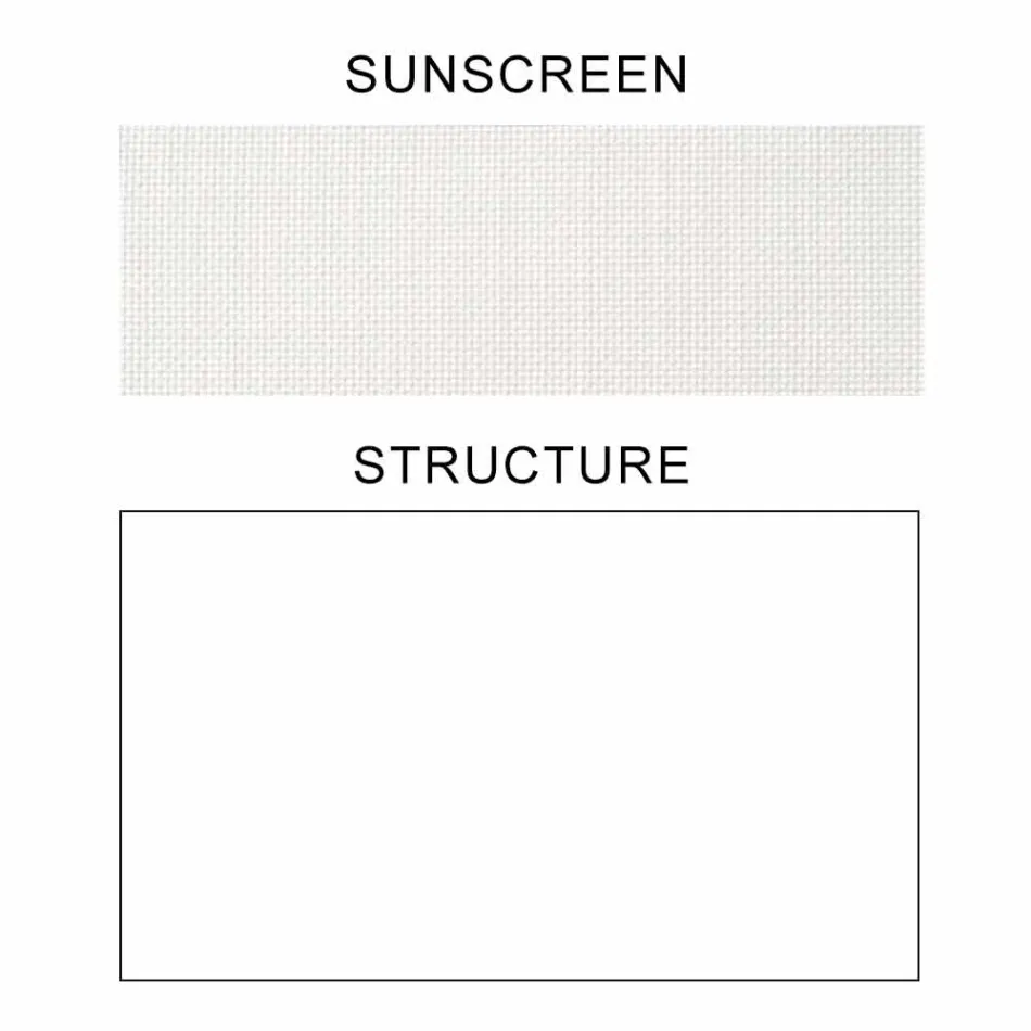 Stofparasol med aluminiumsstruktur - Emma solcreme fra Varaschin Viadurini