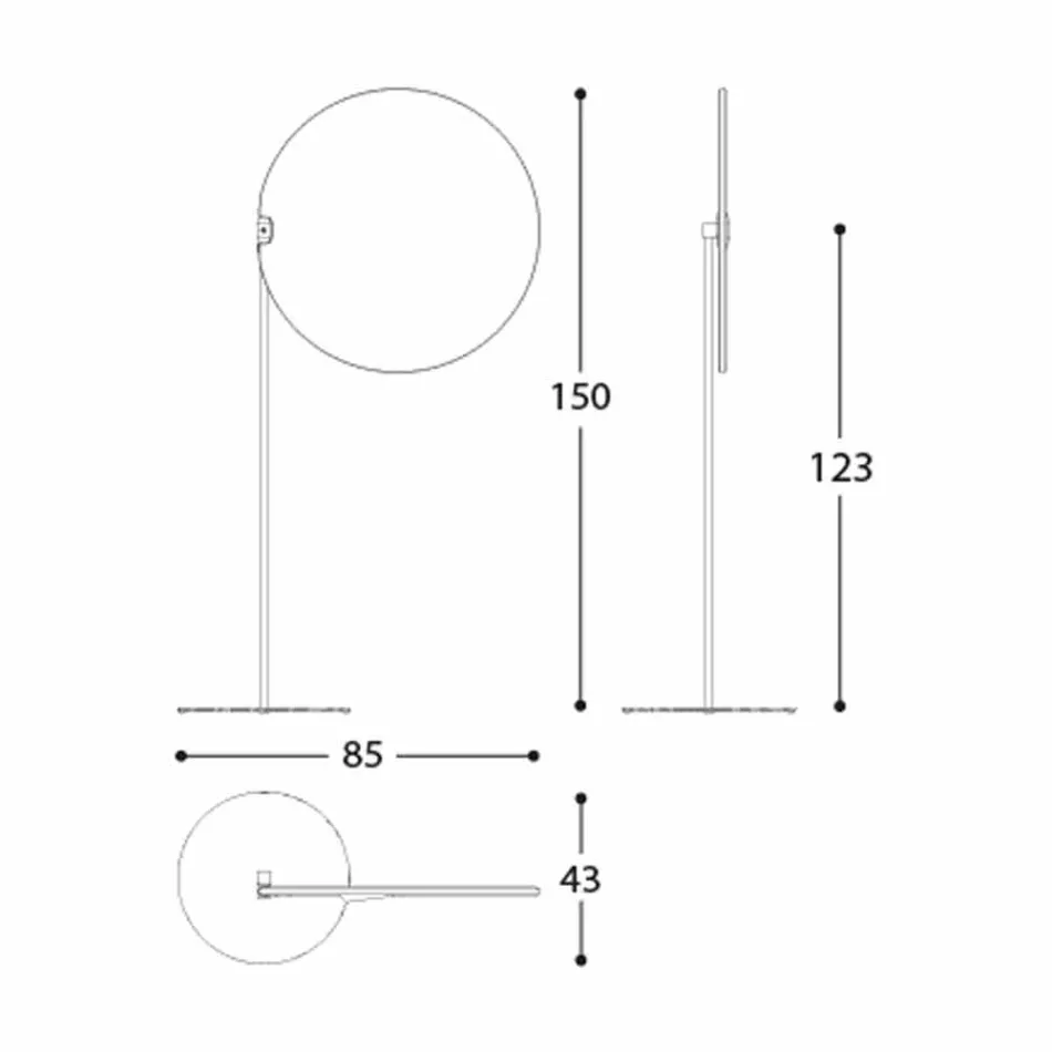 Stofparasol med aluminiumsstruktur - Emma solcreme fra Varaschin Viadurini
