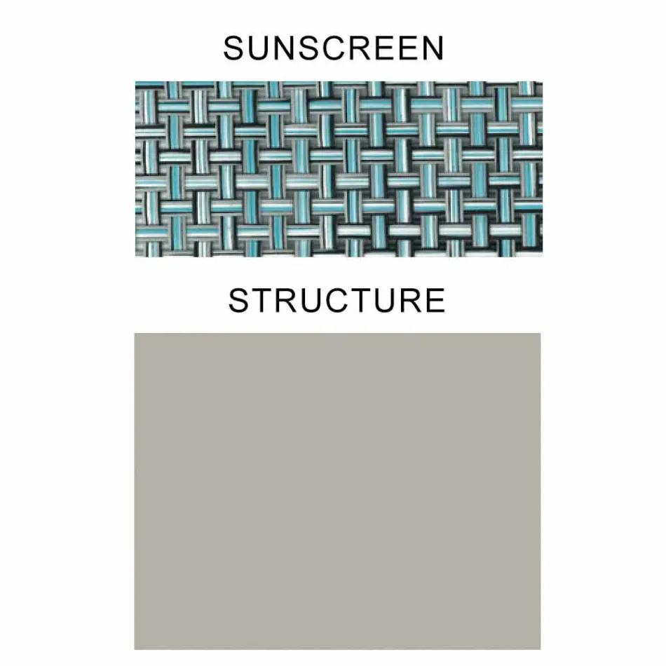 Stofparasol med aluminiumsstruktur - Emma solcreme fra Varaschin Viadurini