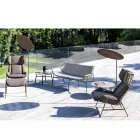 Stofparasol med aluminiumsstruktur - Emma solcreme fra Varaschin Viadurini