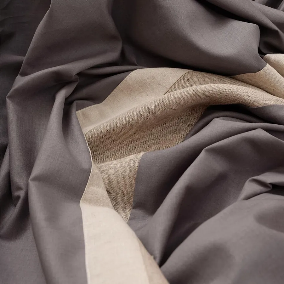 Dynebetræk i 90 % bomuld og 10 % hør med 1 pudebetræk lavet i Italien - Nestle Viadurini