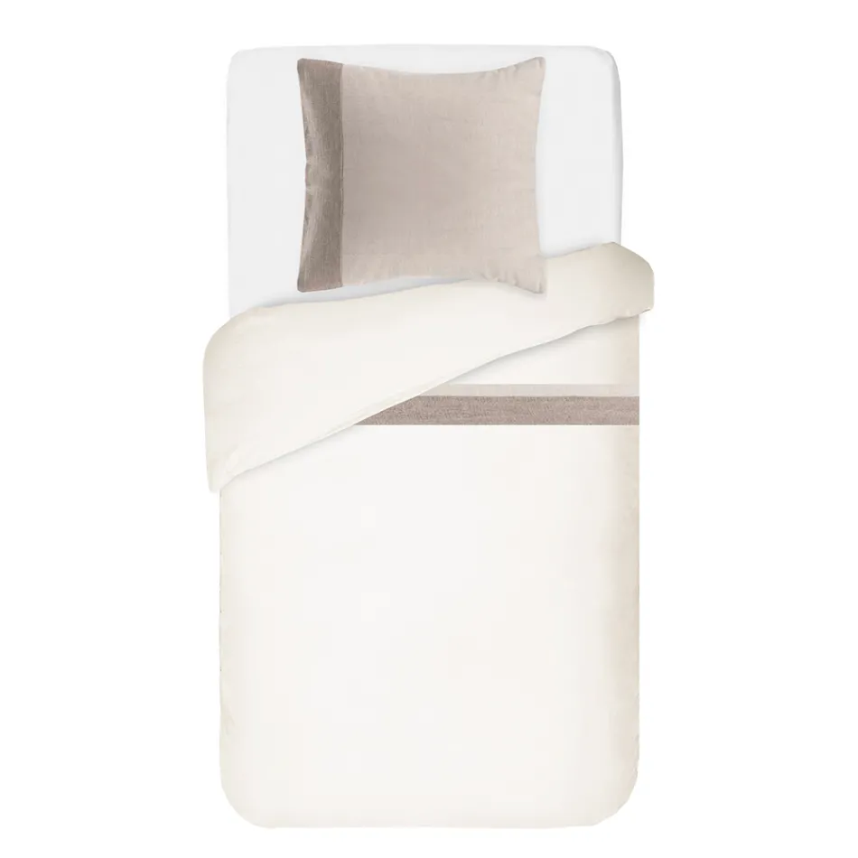 Dynebetræk i 90 % bomuld og 10 % hør med 1 pudebetræk lavet i Italien - Nestle Viadurini