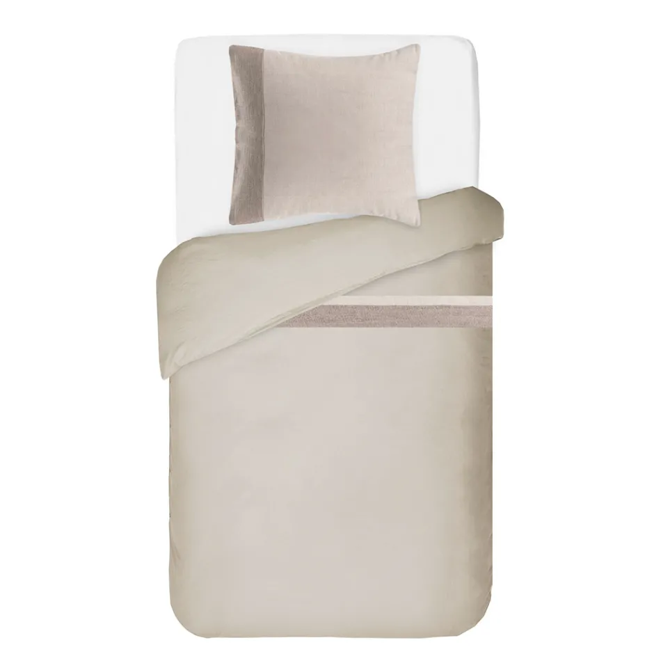 Dynebetræk i 90 % bomuld og 10 % hør med 1 pudebetræk lavet i Italien - Nestle Viadurini