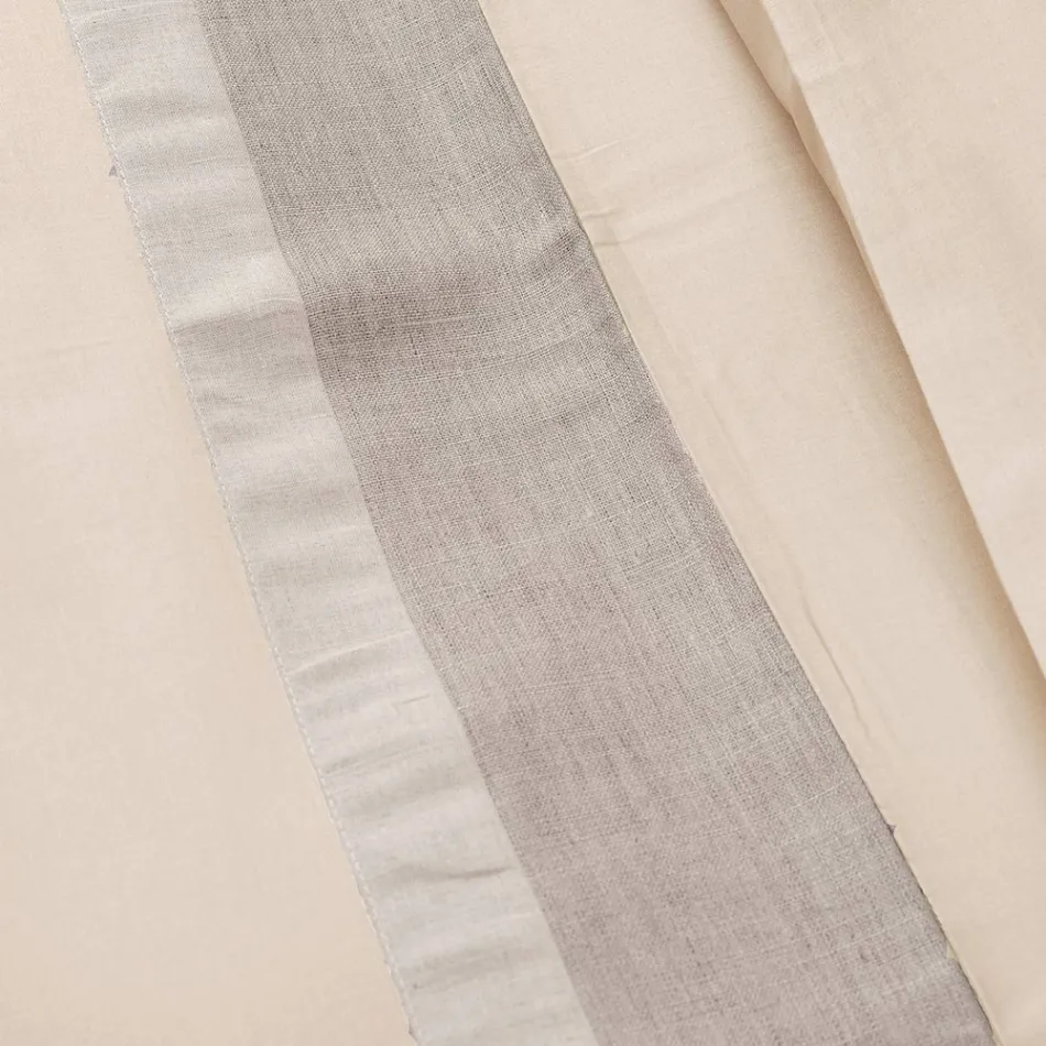 Dynebetræk i 90 % bomuld og 10 % hør med 1 pudebetræk lavet i Italien - Nestle Viadurini