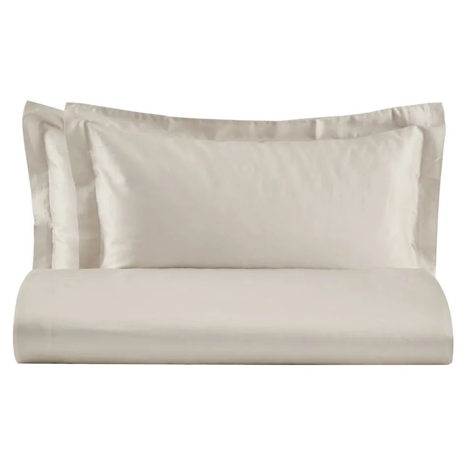 Dobbelt dynebetræk Sæt i 100% Bomuld Satin Lavet i Italien - Fluffy Viadurini