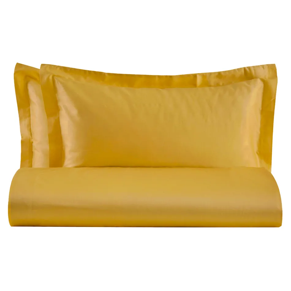 Dobbelt dynebetræk Sæt i 100% Bomuld Satin Lavet i Italien - Fluffy Viadurini