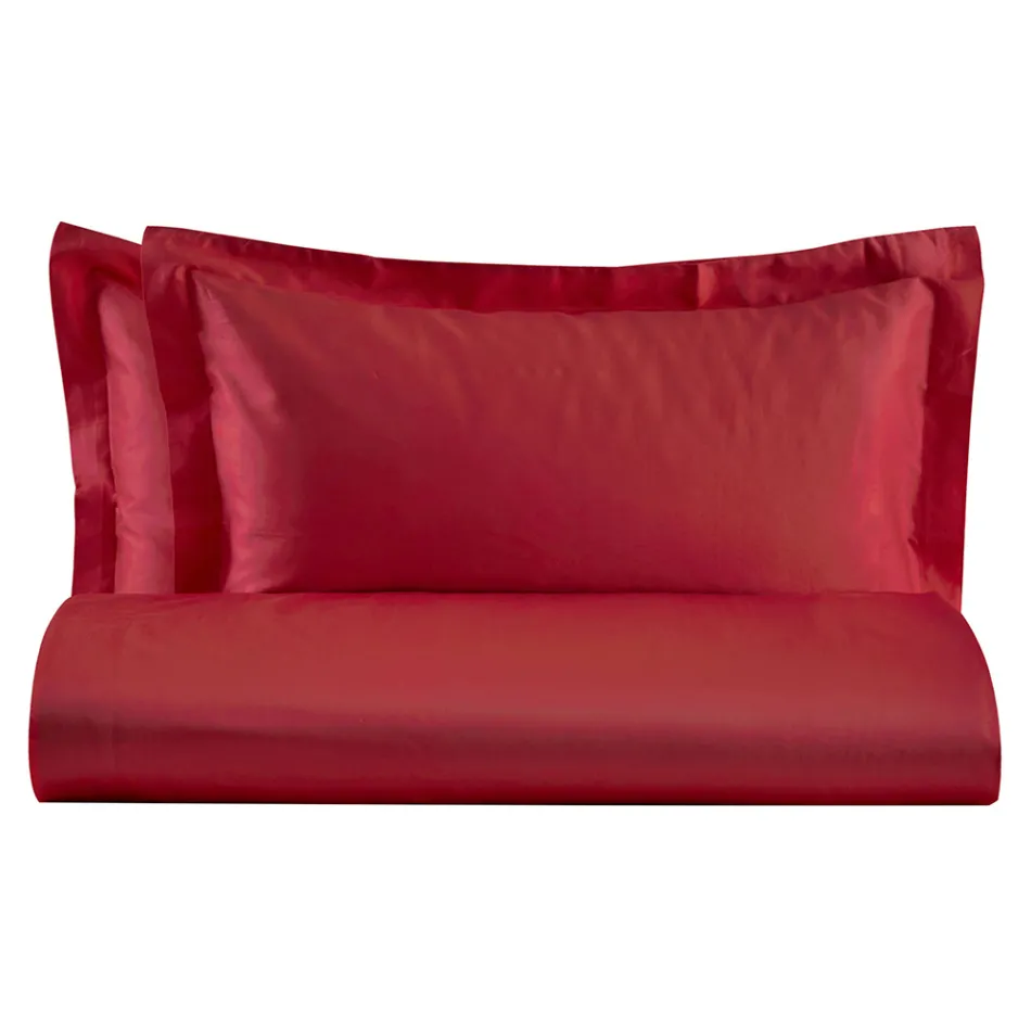 Dobbelt dynebetræk Sæt i 100% Bomuld Satin Lavet i Italien - Fluffy Viadurini