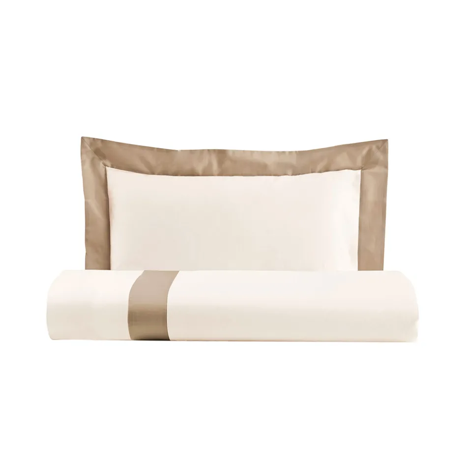 Enkelt og et halvt firkantet dynebetræk sæt i 100 % bomuld og 10 % bomuld, satin - detalje Viadurini