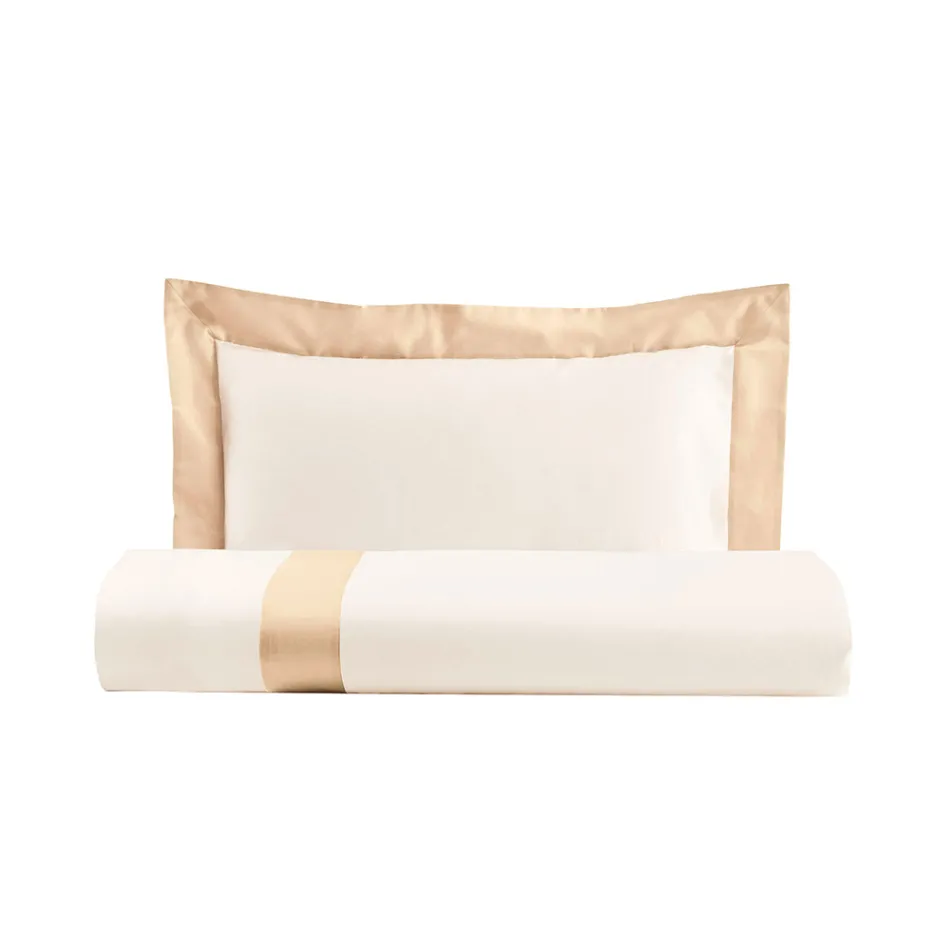 Enkelt og et halvt firkantet dynebetræk sæt i 100 % bomuld og 10 % bomuld, satin - detalje Viadurini