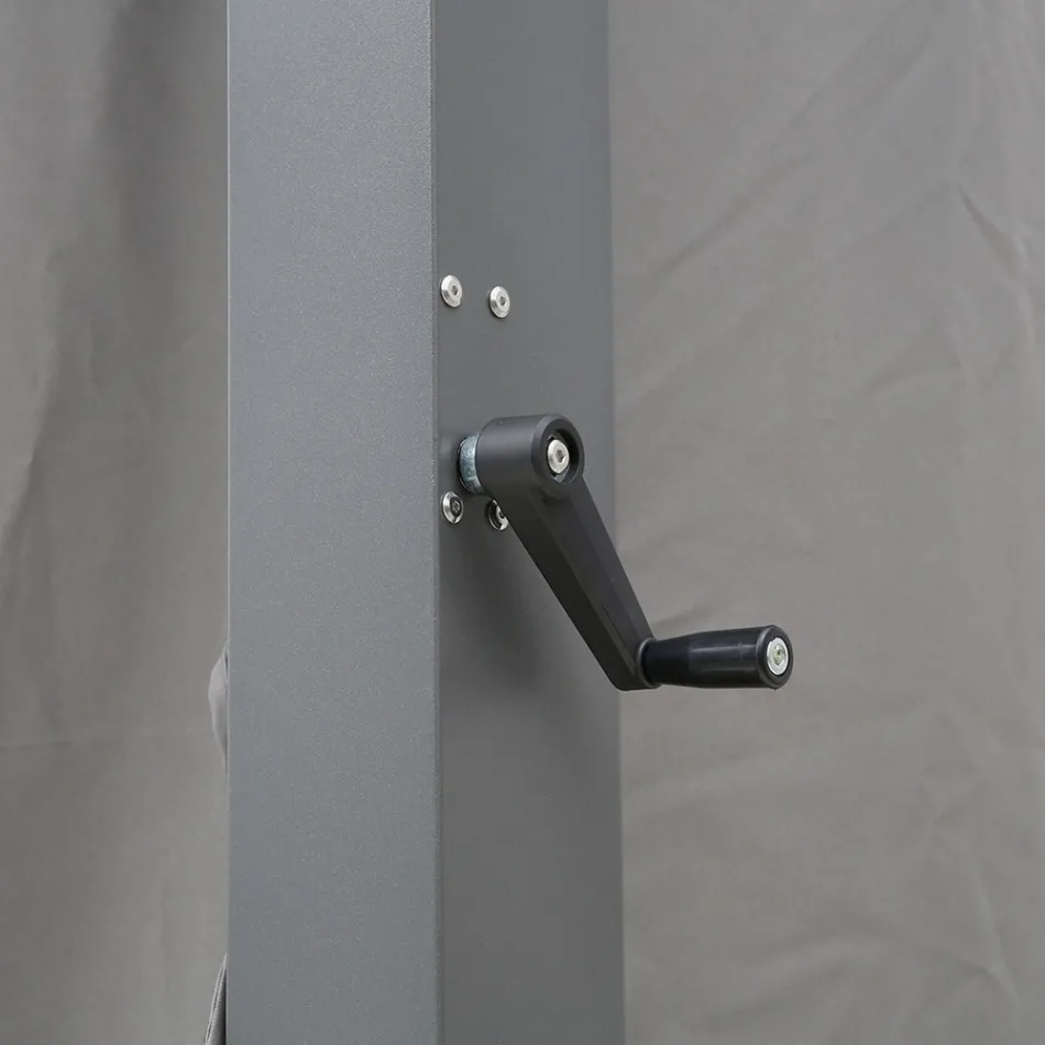 Pegola 3x4 mt i antracitmalet aluminium med håndsving - Levante Viadurini