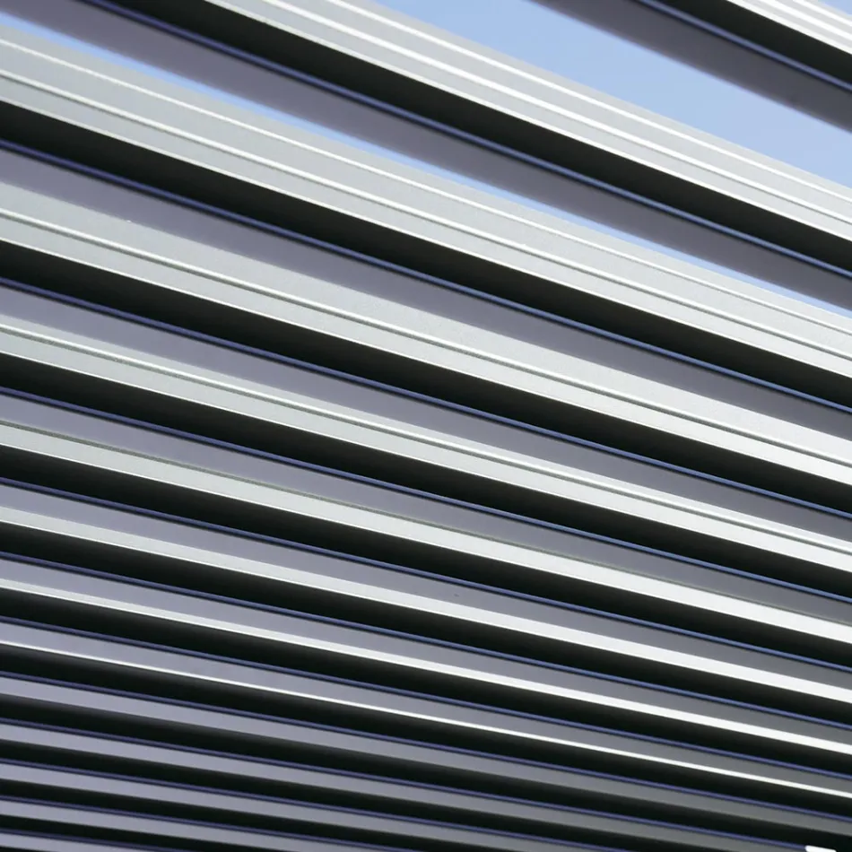 Antracit aluminiumspergola med justerbart tag - Vitta Viadurini