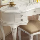 Klassisk træ makeup kam med spejl lavet i Italien - Cambrige Viadurini