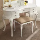 Klassisk træ makeup kam med spejl lavet i Italien - Cambrige Viadurini