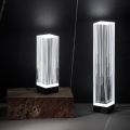 Led Bordlampe i Satin Akryl Krystal Triptykon Design - Krystol
