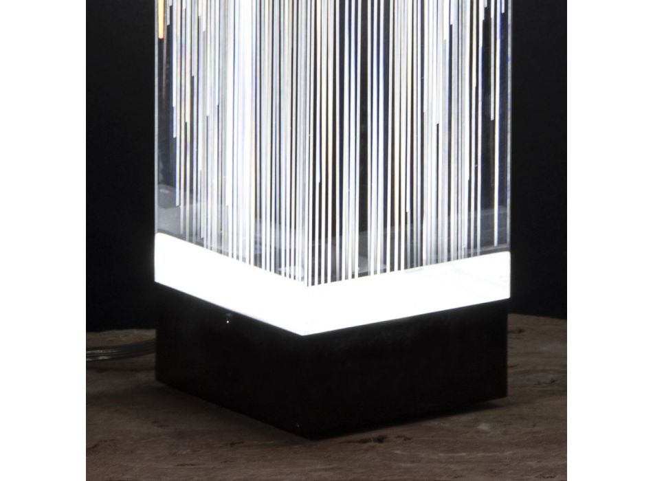 Led gulvlampe i satin akryl krystal Triptykondesign - Crystol Viadurini