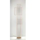 Design LED gulvlampe i guld eller sølvmalet metal - Formel Viadurini