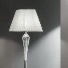 Klassisk gulvlampe i håndlavet Rigaton-glas og guldmetal - Fievole Viadurini