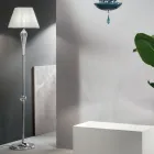 Klassisk gulvlampe i håndlavet Rigaton-glas og guldmetal - Fievole Viadurini