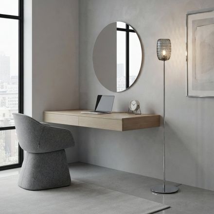 Gulvlampe i indkapslet eller gennemsigtigt glas fremstillet i Italien - Sibilla Viadurini