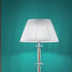 Klassisk design gulvlampe i krom, krystal og brilliant metal - Sisifo Viadurini