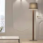 Moderne design gulvlampe i metal med stofskærm Lavet i Italien - Jump Viadurini