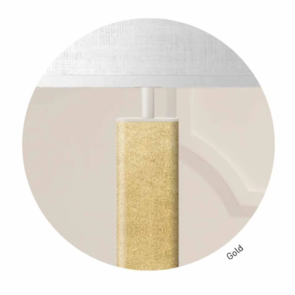 Moderne design gulvlampe i metal med stofskærm Lavet i Italien - Jump Viadurini