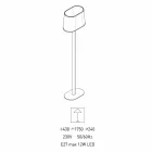 Moderne design gulvlampe i metal med stofskærm Lavet i Italien - Jump Viadurini