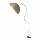 Moderne H210cm gulvlampe In-es.artdesign Half Moon farvet nebulit Viadurini