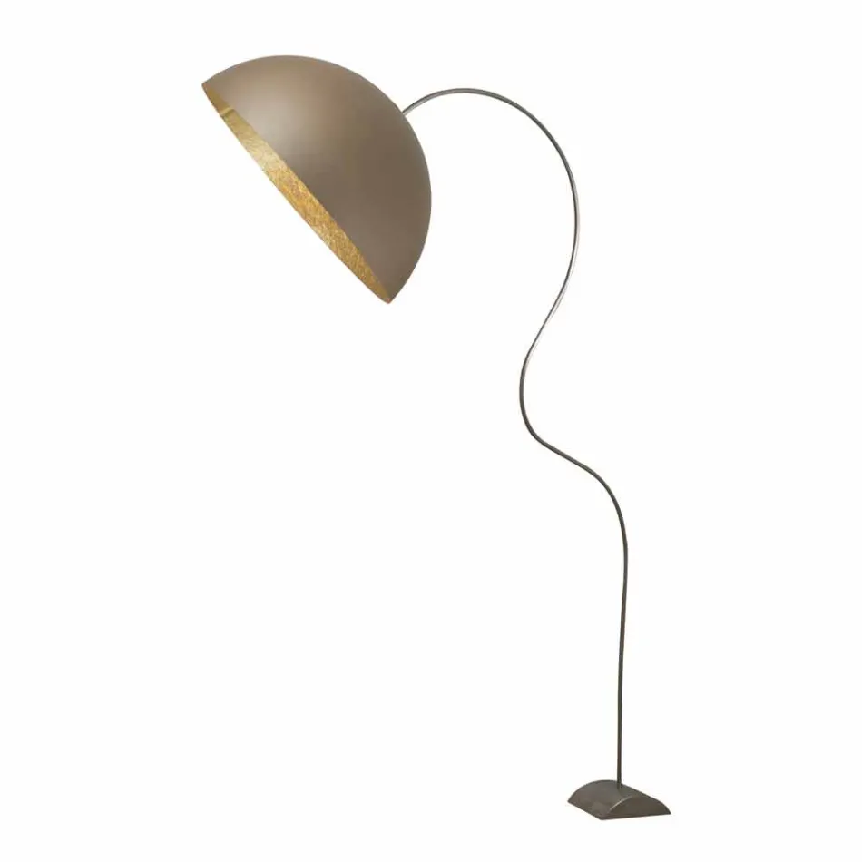 Moderne H210cm gulvlampe In-es.artdesign Half Moon farvet nebulit Viadurini