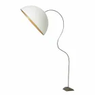 Moderne H210cm gulvlampe In-es.artdesign Half Moon farvet nebulit Viadurini