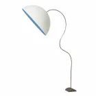 Moderne H210cm gulvlampe In-es.artdesign Half Moon farvet nebulit Viadurini