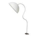 Moderne H210cm gulvlampe In-es.artdesign Half Moon farvet nebulit Viadurini
