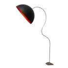 Moderne H210cm gulvlampe In-es.artdesign Half Moon farvet nebulit Viadurini