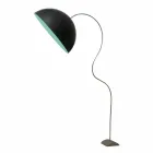 Moderne H210cm gulvlampe In-es.artdesign Half Moon farvet nebulit Viadurini