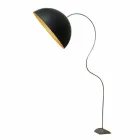 Moderne H210cm gulvlampe In-es.artdesign Half Moon farvet nebulit Viadurini
