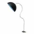 Moderne H210cm gulvlampe In-es.artdesign Half Moon farvet nebulit Viadurini