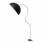 Moderne H210cm gulvlampe In-es.artdesign Half Moon farvet nebulit Viadurini