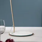 Metalgulvlampe med Pvc-skærm beklædt med stof - Adriana Viadurini