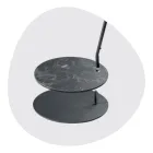 Metalgulvlampe med Pvc-skærm beklædt med stof - Adriana Viadurini