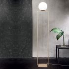 Malet metal gulvlampe med blæst glas diffuser - Salamanca Viadurini
