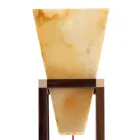 Gulvlampe i onyx og design træ Grilli York lavet i Italien Viadurini