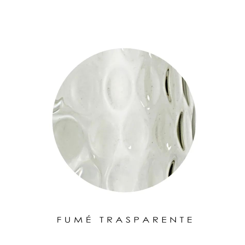 Glasgulvlampe med to finish og metalramme fremstillet i Italien - Brera Viadurini