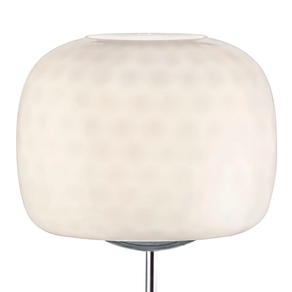 Glasgulvlampe med to finish og metalramme fremstillet i Italien - Brera Viadurini