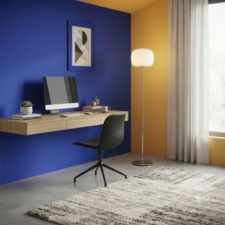 Glasgulvlampe med to finish og metalramme fremstillet i Italien - Brera Viadurini