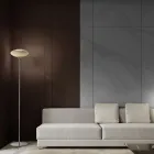 Ribbet og håndblæst venetiansk glasgulvlampe - Dafne Viadurini