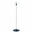 Moderne gulvlampe med forkromet struktur og glasplade Fremstillet i Italien - Saturno Viadurini
