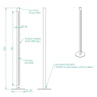 Moderne gulvlampe i metal med dobbelt belysning Made in Italy - Roman Viadurini