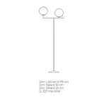 Moderne gulvlampe i håndblæst venetiansk glas - sne Viadurini