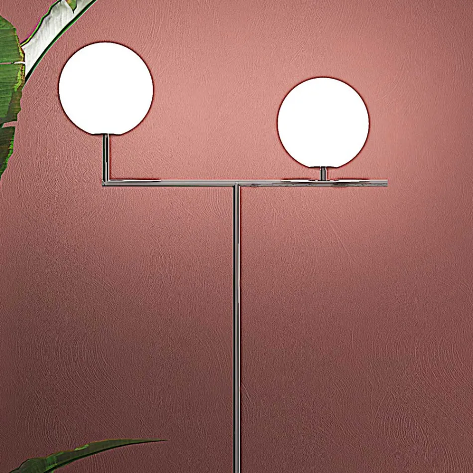 Moderne gulvlampe i håndblæst venetiansk glas - sne Viadurini